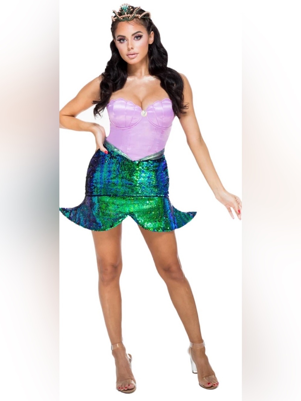 XS Queen of the Sea Mermaid Costume with storage bag